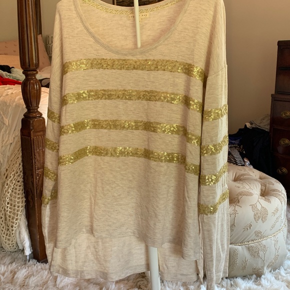 Copper key‎ sequined pullover. Never worn - Picture 1 of 4